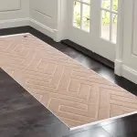 Elite Jacquard Corridor Carpet Geometric Pattern (Beige)