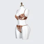 Floral Embroidery Lace Lingerie Set