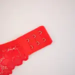 Red Lace Heart Embroidered See-Through Teddy Bodysuit