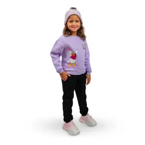 Purple Sweatshirt with" Daisy" Print 🌸🌼