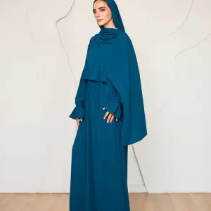 TEAL CREPE DRESSY ISDAL