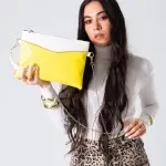 Metallic Texture Clutch-yellow