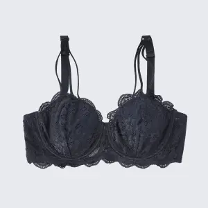 Plus Size Lace Embroidered Floral Bra