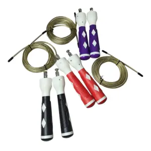 MD StayFit Wire Jump Rope, Speed Skipping Rope with Non-Slip Handles, Fitness Training