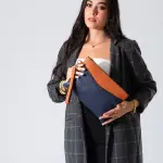 Chic Texture Clutch Bag-dark blue