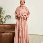 BLUSH PINK SATIN DRESS ISDAL
