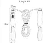 MD STAY FIT Jump Rope Digital Counter Speed Counting Adjustable Jump Rope Fitness Gym