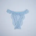 Vintage Polka Dot Light Blue Lace Bra & Panty Sets