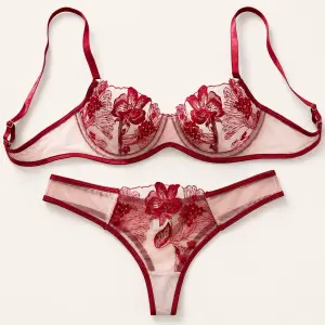Dark Red Muse Lingerie Set