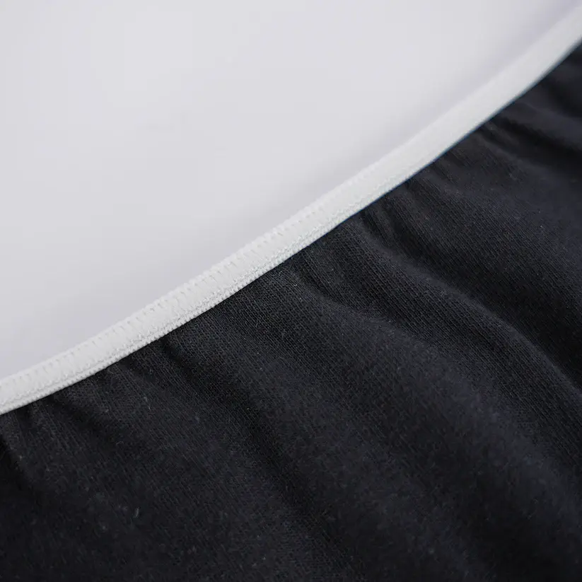 Plus Size Black White Color Block Low Rise Comfort Panty