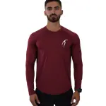 Long Sleeve Running Burgundy Tee