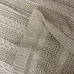 Knitted Textured Throw Blanket