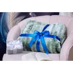 Sherpa Luxe Flannel (Mint Green x white), 1.9KG