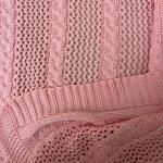Knitted Textured Throw Blanket