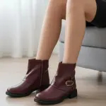 Ankle Boot with Side Buckle B-58