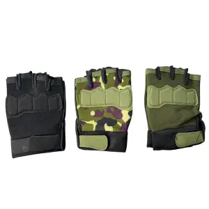 MD StayFit Fingerless Gloves, Padded Protection