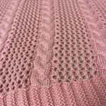 Knitted Textured Throw Blanket