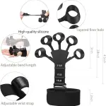 M D Stay Fit MD Hand Grip Strengthener - Adjustable Finger Stretcher for Rock Climbing, Hand Therapy, Arthritis Pain Relief, Carpal Tunnel