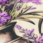 Lavender Digital Kitchen Mat 3D Print
