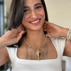Siren's Fringe Shell Statement Necklace