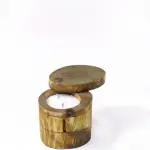 Natural Wooden Candles with an Artistic Touch Handmade Scented Candle for Warm & Elegant Homes
