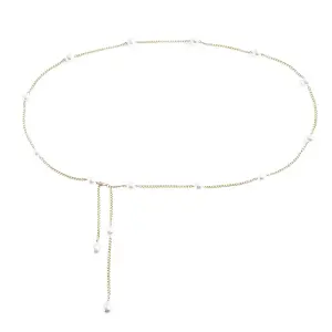 Versatile Faux Pearl Waist Chain for Women Simple Fashion Design