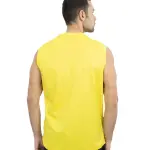 Men's Printed Yellow Tank Top