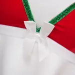 Christmas Velvet See-Through Seduction Bra Panties Miniskirt Set