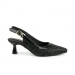 Croc-Embossed Slingback Heels C-115