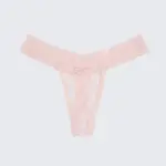 Plus Size Sheer Lace Thong Women's Sexy Lingerie Panty Set