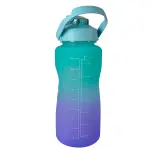 Md Stay Fit Water Bottle with Straw, Gradient color, Motivational Quotes, Flip-Top Lid with Handle, 64oz/2000ml