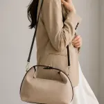 Diagonal Textured Satchel Bag