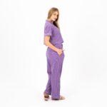 Elegant Buttoned Cotton Pajama Set