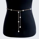 Versatile Faux Pearl Waist Chain for Women Simple Fashion Design