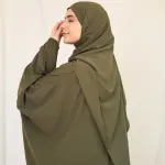 OLIVE GREEN CREPE CLASSIC ISDAL