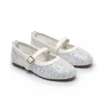 Sparkling Sequin Ballerina Flats with Elegant Strap BN-51
