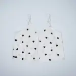 Chic Heart Pattern Two-Piece Pajama Set