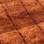 Square Velvet Rug - Brown