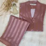 Rose striped jacquard pjs