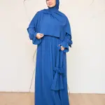 BLUE CREPE DRESSY ISDAL