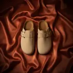 Suede Buckle Mule