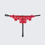 Plus Size Sexy Floral Open Bust Bra Thong Three Point Lingerie Set
