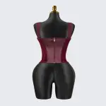 Velvet Strap-Detail Corset Top