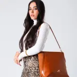 Minimal Shape Shoulder Bag-camel