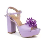 Beaded Embellished Platform Sandals C-124