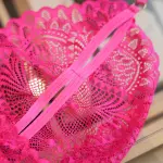 Peach Mesh Lace Lingerie Bodysuit