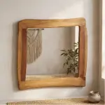Handmade Boho Wooden Mirror