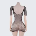 Sheer Fishnet Bodycon Dress Lingerie Hollow Out Chemise