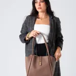 Minimalist Top-Handle Bag-brown