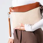 Chic Texture Clutch Bag-beige